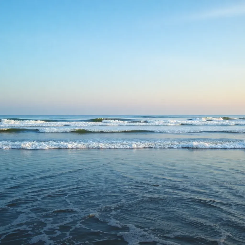 Beach on Hilton Head Island with ocean waves.