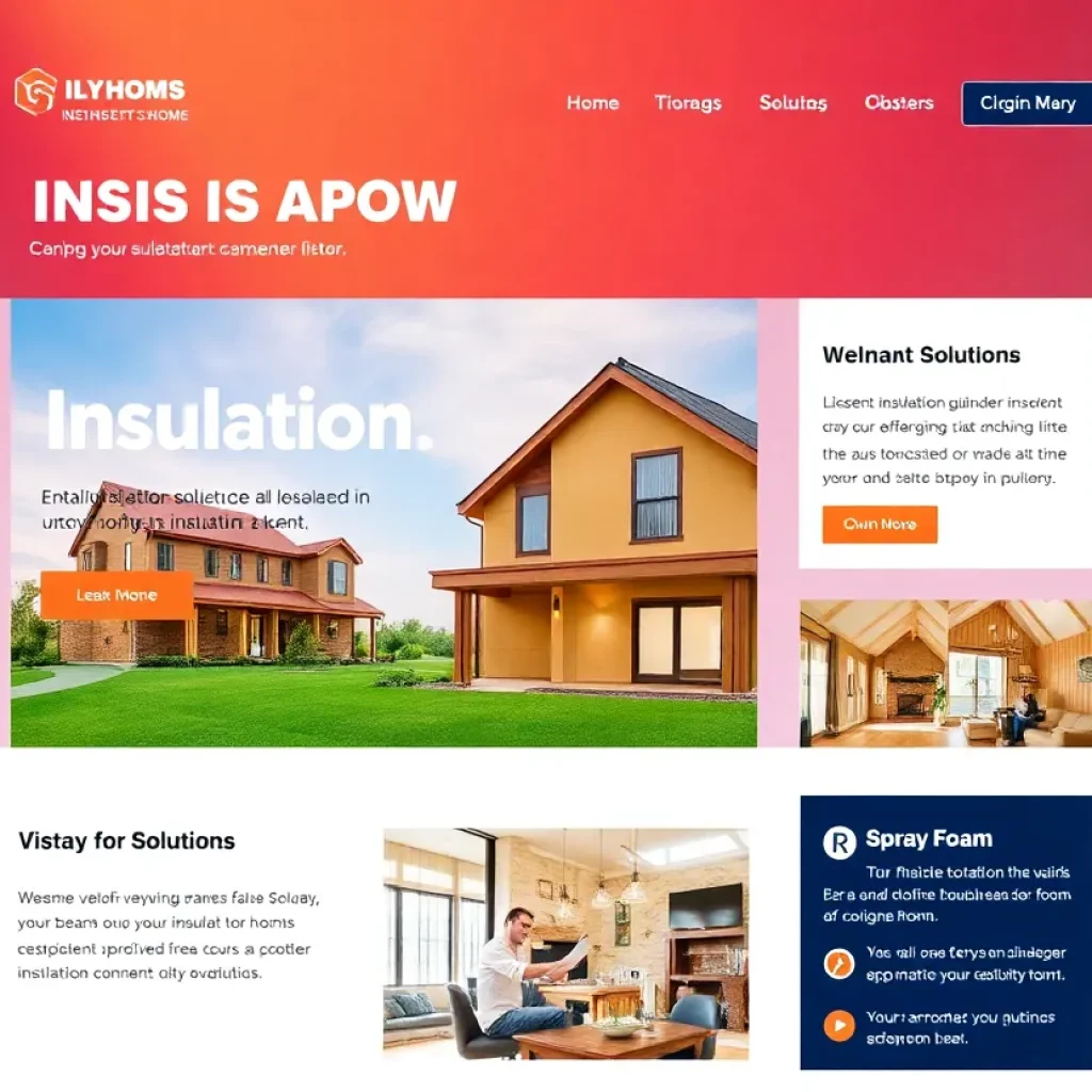 Screenshot of Island Spray Foam's redesigned homepage focusing on spray foam insulation.