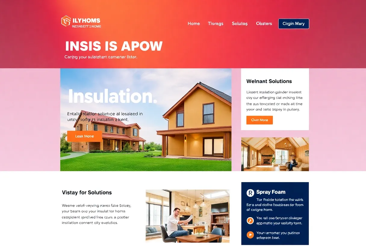 Screenshot of Island Spray Foam's redesigned homepage focusing on spray foam insulation.