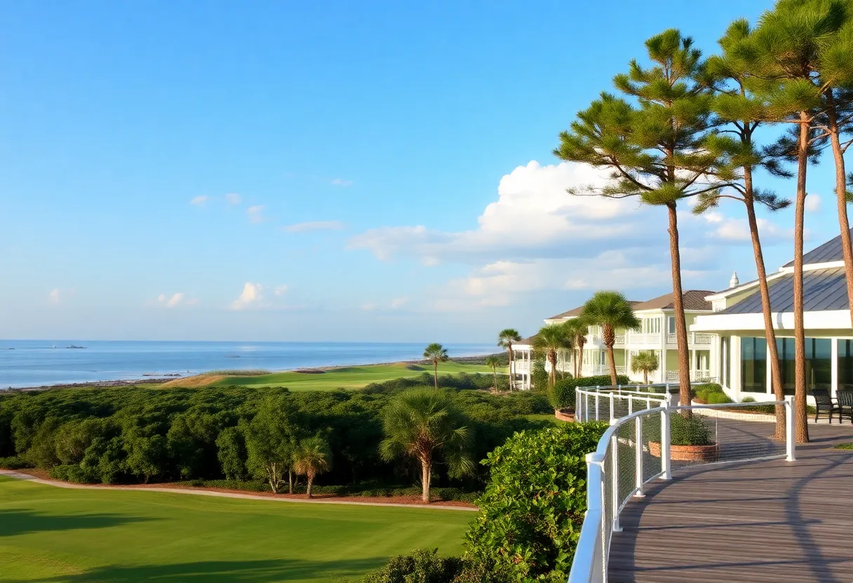 Coastal view of luxurious vacation rentals in Hilton Head SC