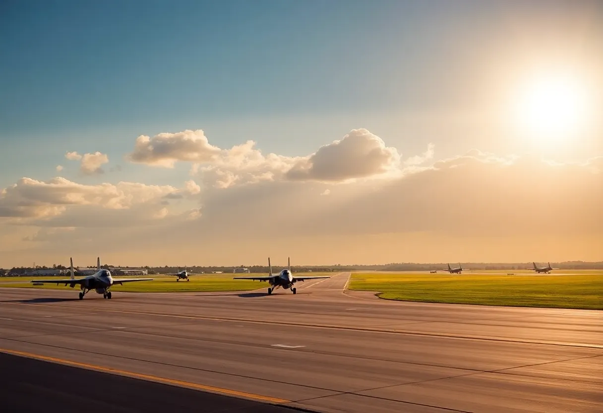 View of Marine Corps Air Station Beaufort with aircraft