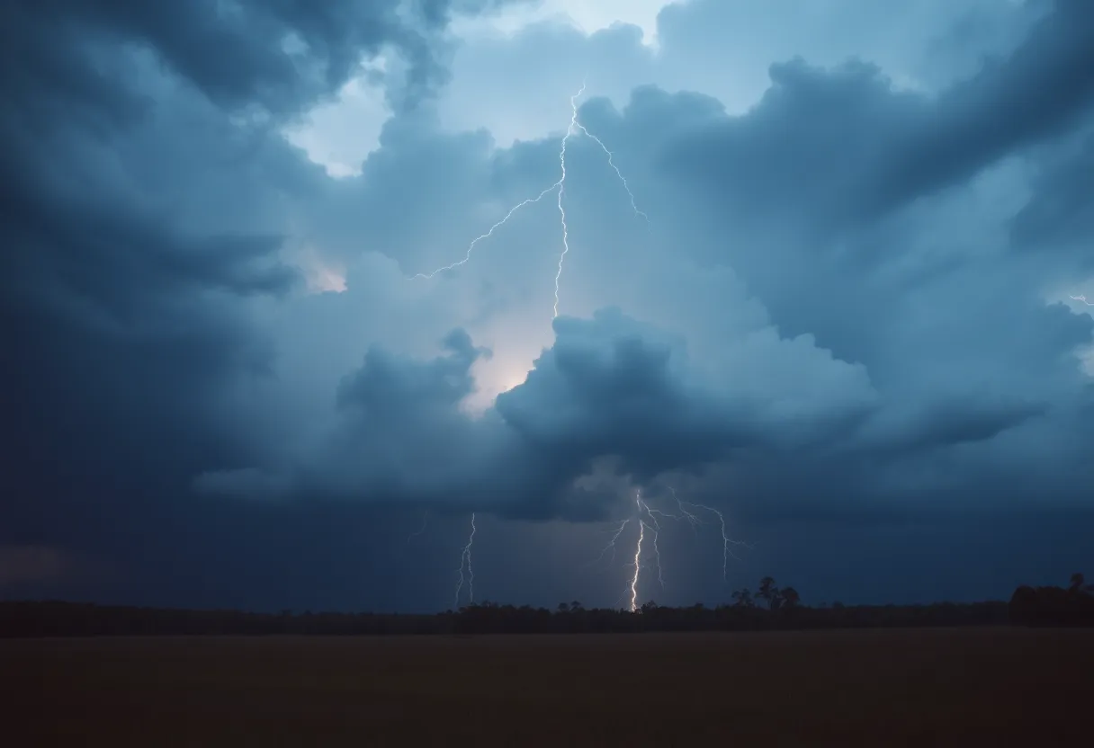 Dramatic thunderstorm clouds over the Lowcountry