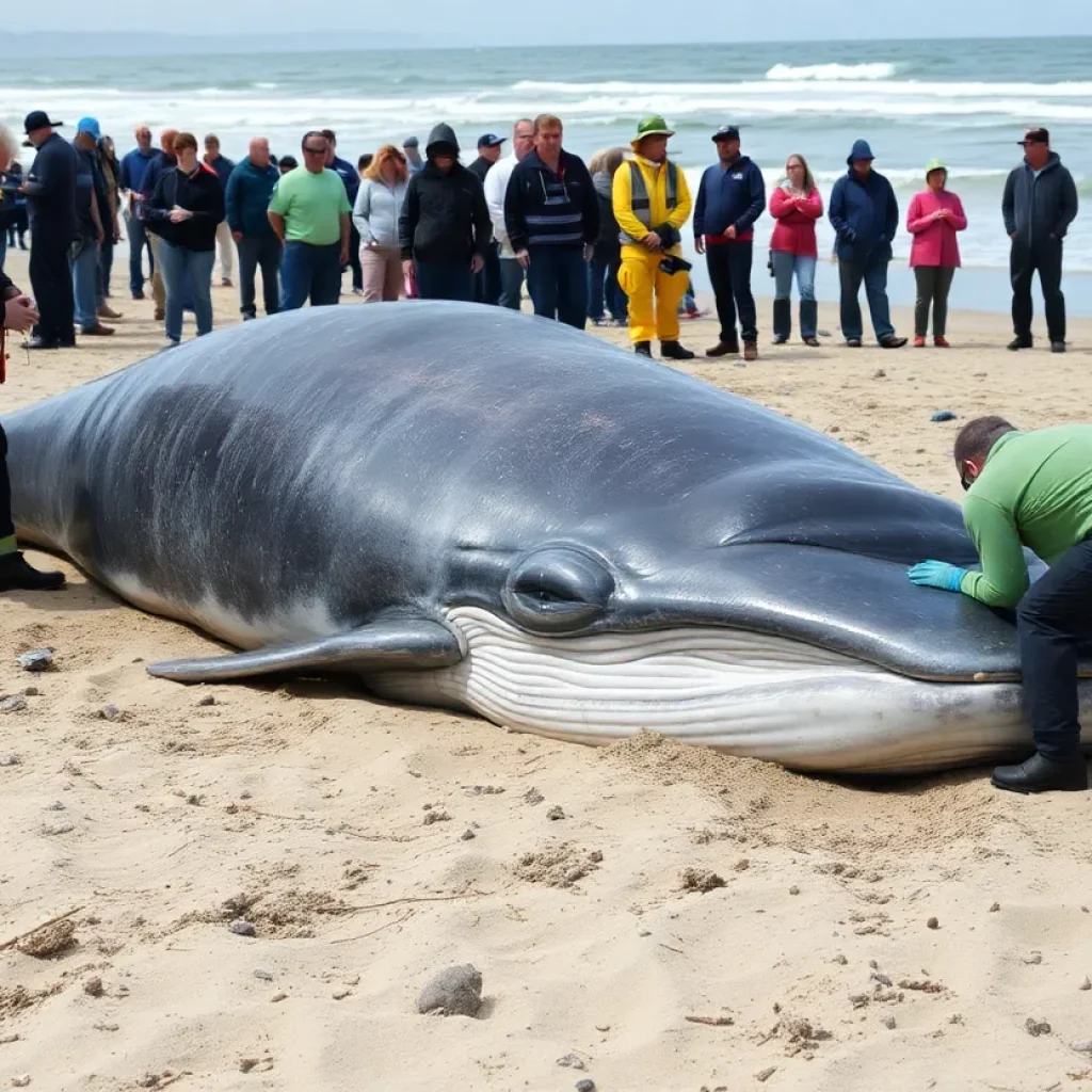 Juvenile sperm whale washed ashore on Hilton Head Island