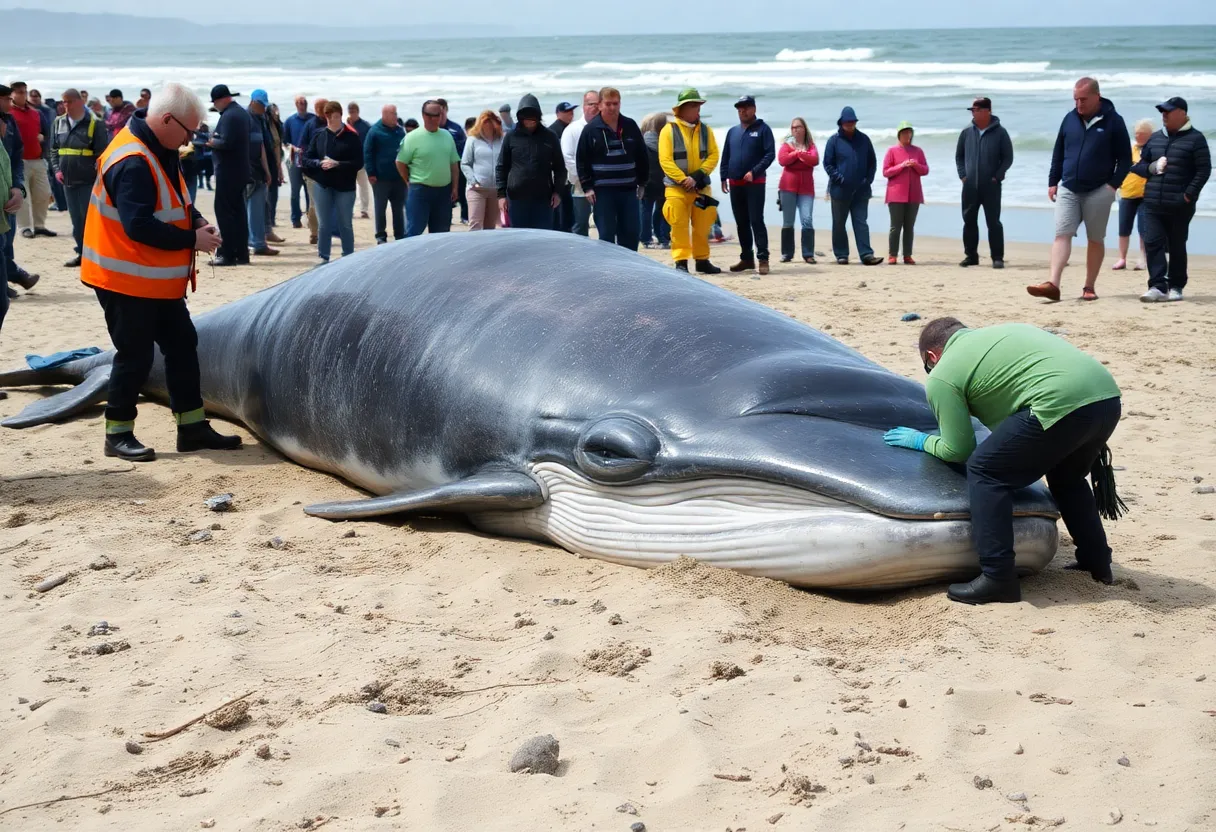 Juvenile sperm whale washed ashore on Hilton Head Island