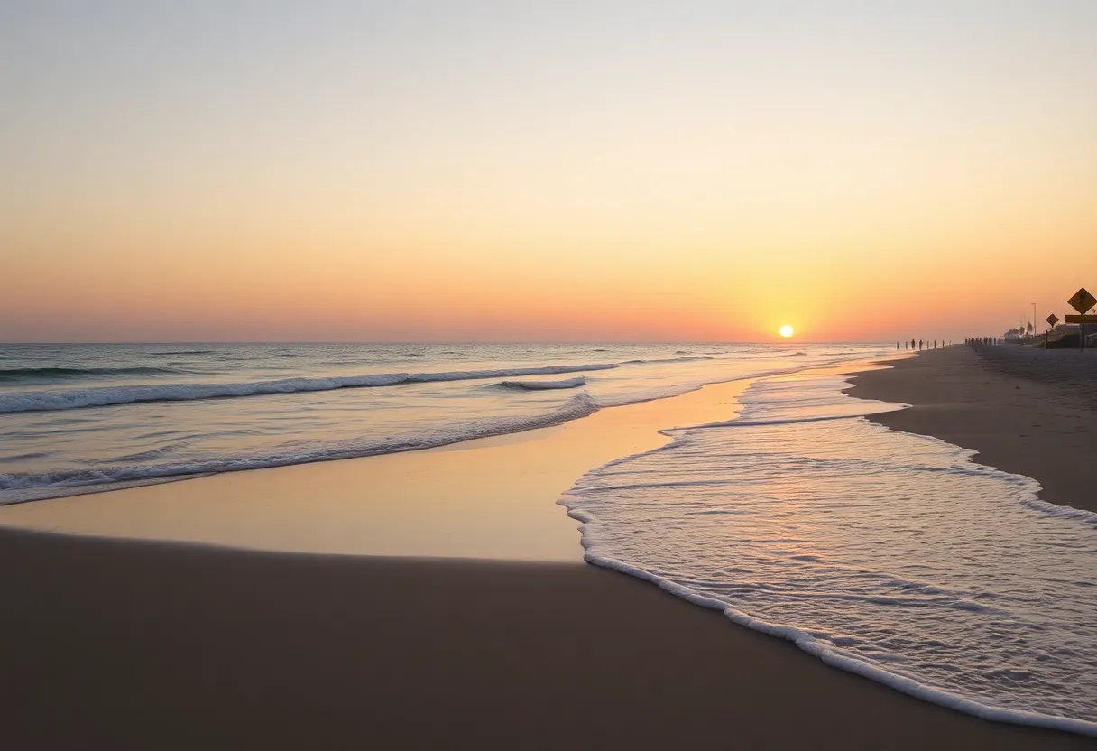 A calm beach at Hilton Head Island during sunrise