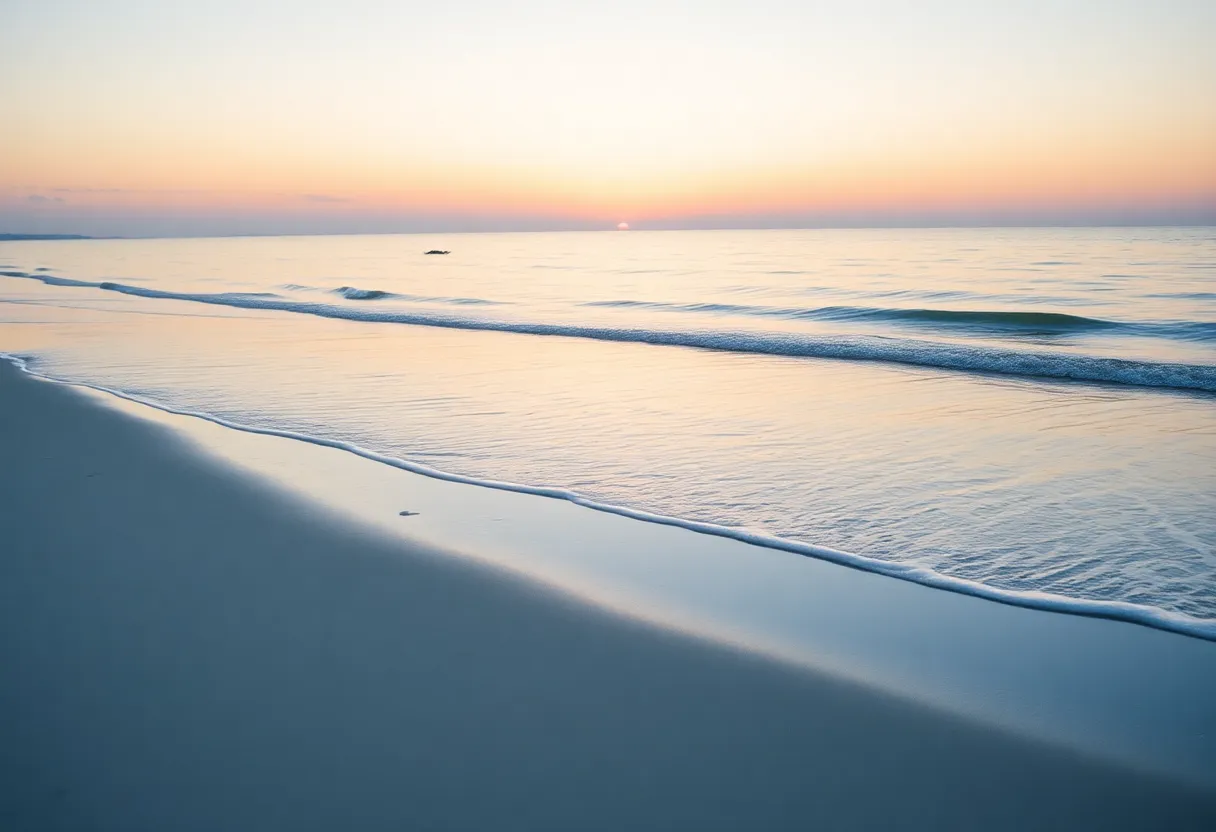 Alligator spotted on beach at Hilton Head Island