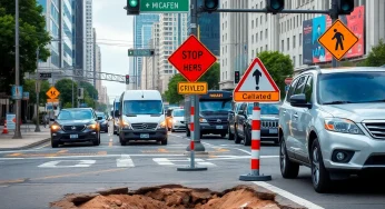 Severe Traffic Disruptions in Beaufort Due to Sinkhole Repairs