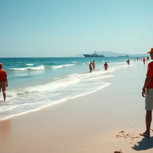 Lifeguards monitoring ocean waters at Hilton Head Beach