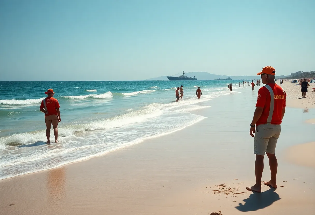 Lifeguards monitoring ocean waters at Hilton Head Beach