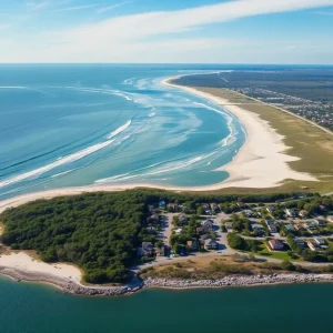 Scenic view of Hilton Head Island with residential areas and beaches