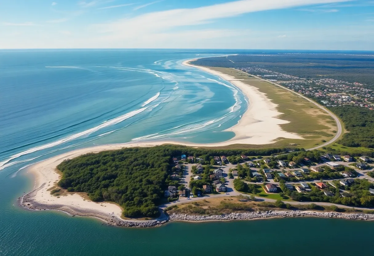 Scenic view of Hilton Head Island with residential areas and beaches