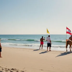 Lifeguards watching over beachgoers at Hilton Head Island