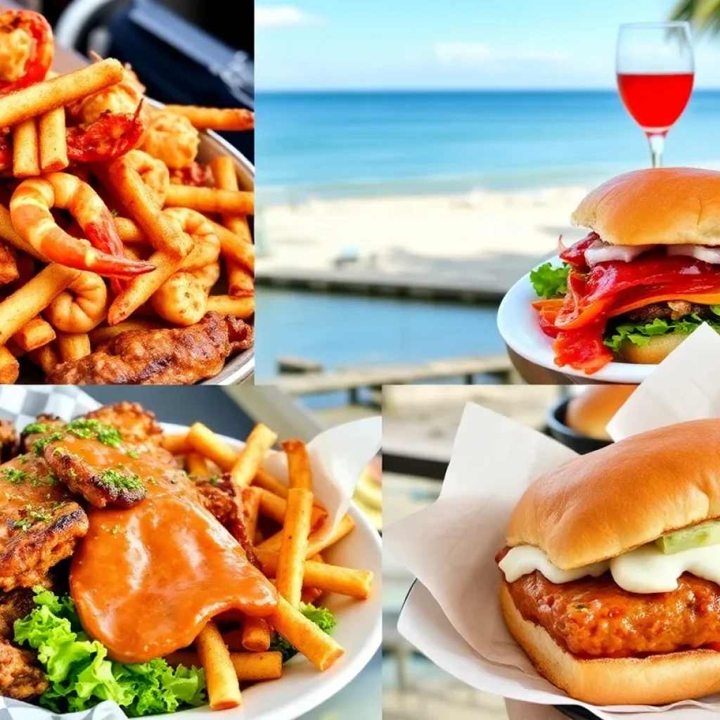 A selection of iconic casual dining dishes from Hilton Head Island.