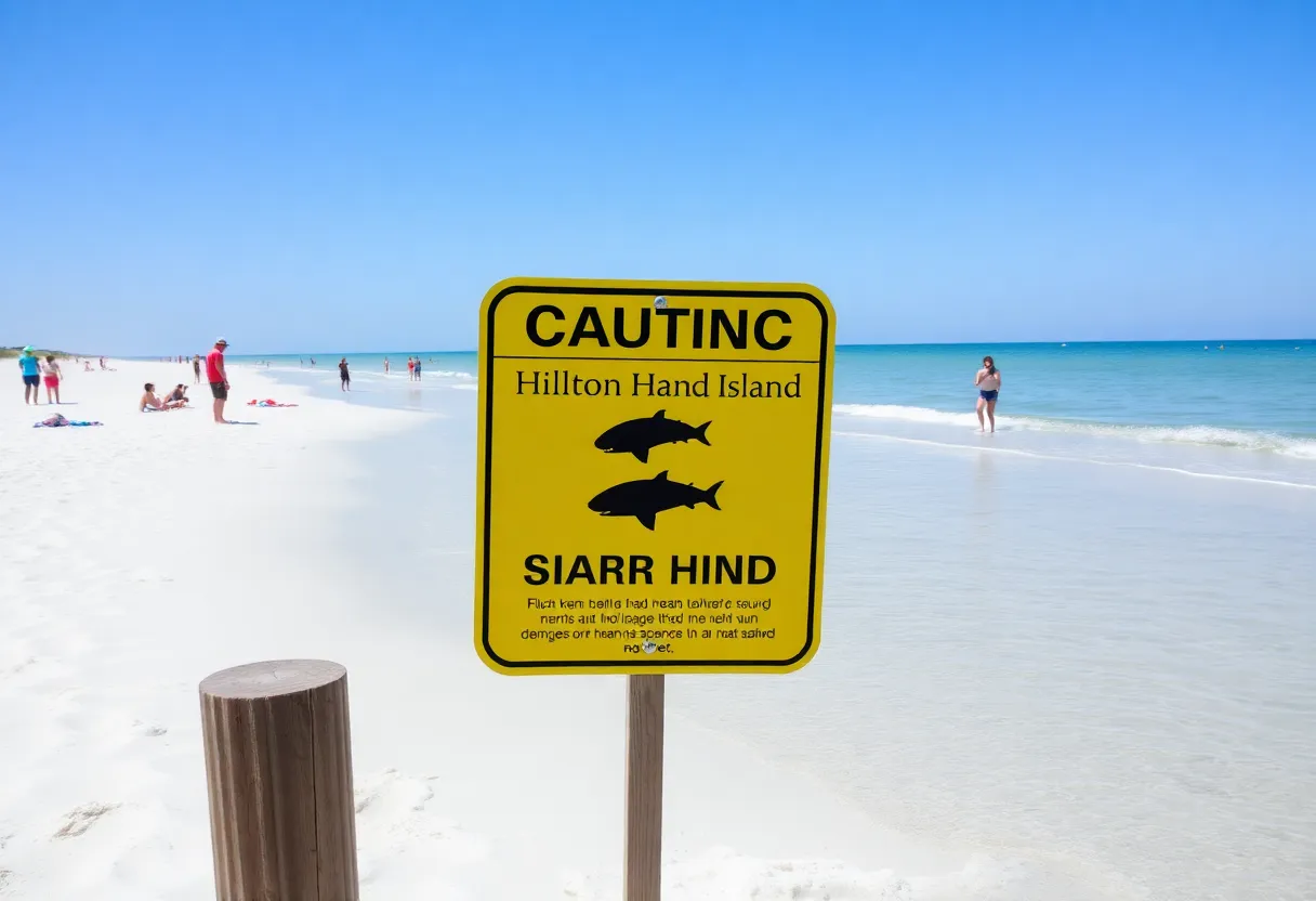 Lifeguards monitoring beach safety at Hilton Head Island