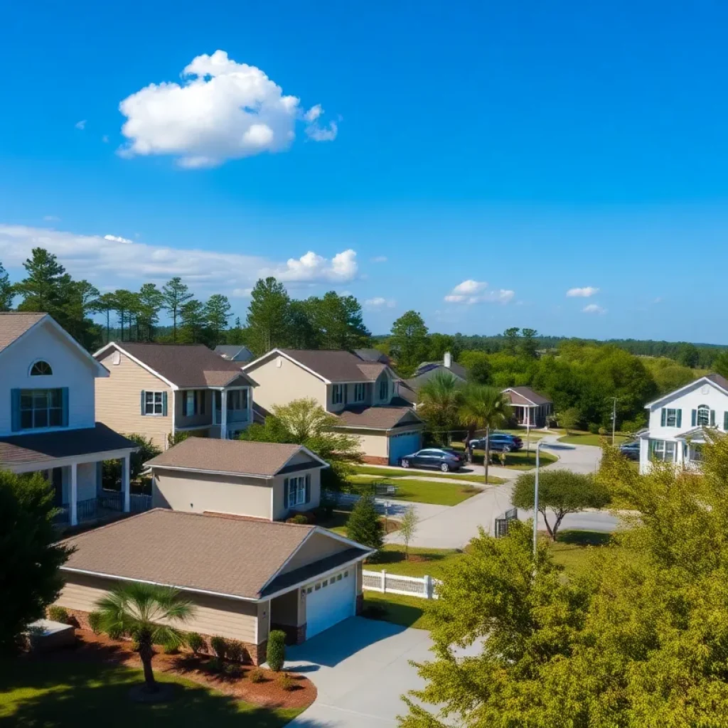 Suburban neighborhood in South Carolina
