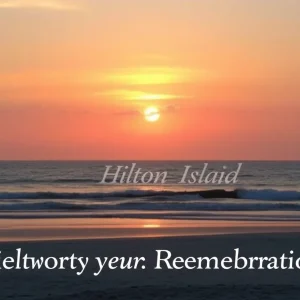 Beautiful sunset view over Hilton Head Island beach