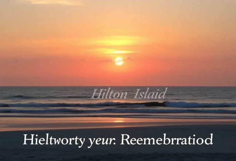 Beautiful sunset view over Hilton Head Island beach