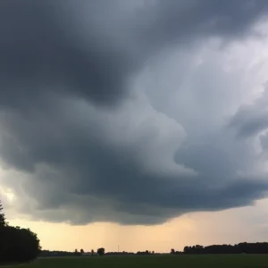 Dramatic thunderstorm clouds over Berkeley County