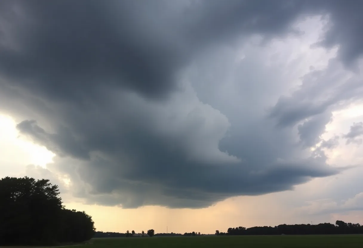 Dramatic thunderstorm clouds over Berkeley County