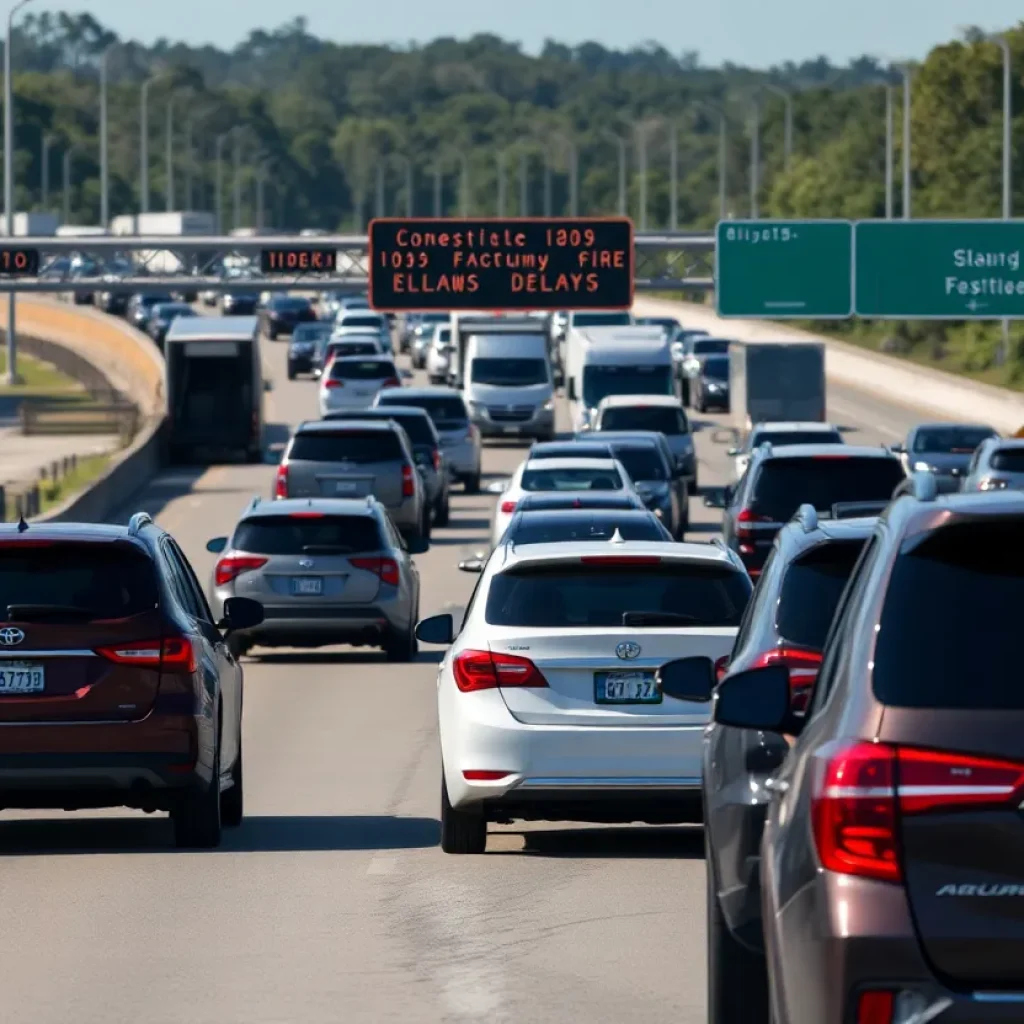 Traffic delays on U.S. 278 in Bluffton, SC