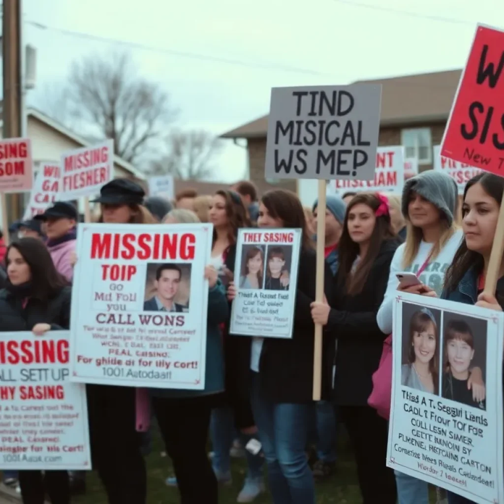 Citizens gathered for a vigil to find missing teenage girls