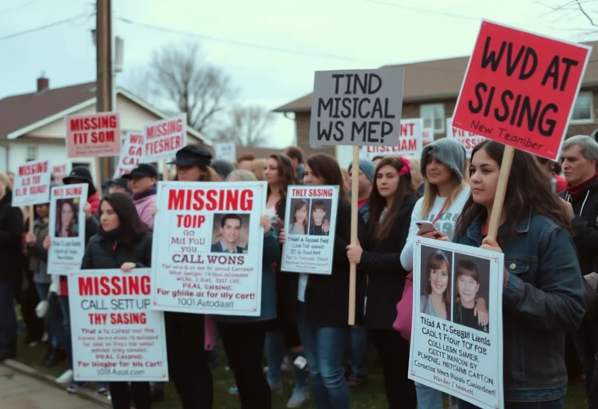 Citizens gathered for a vigil to find missing teenage girls