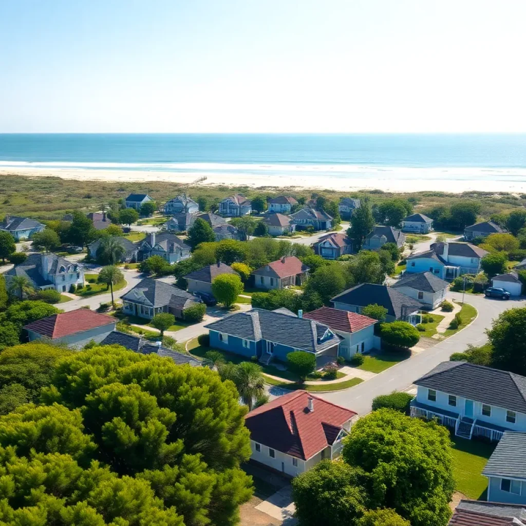 Aerial view of The Cottages at Alex Patterson Place on Hilton Head Island.