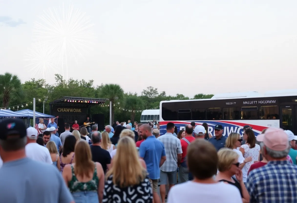 Shuttle service at HarbourFest on Hilton Head Island