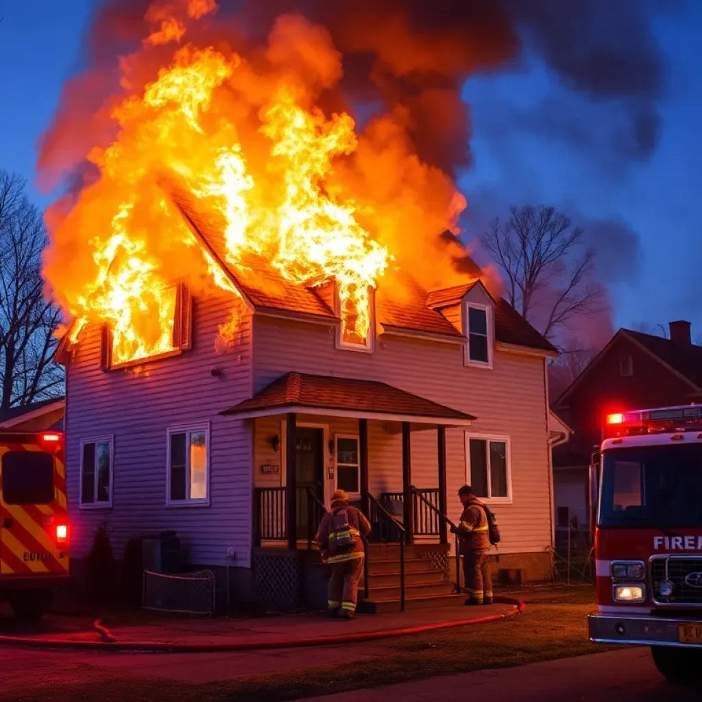 Firefighters battling a house fire on Hilton Head Island