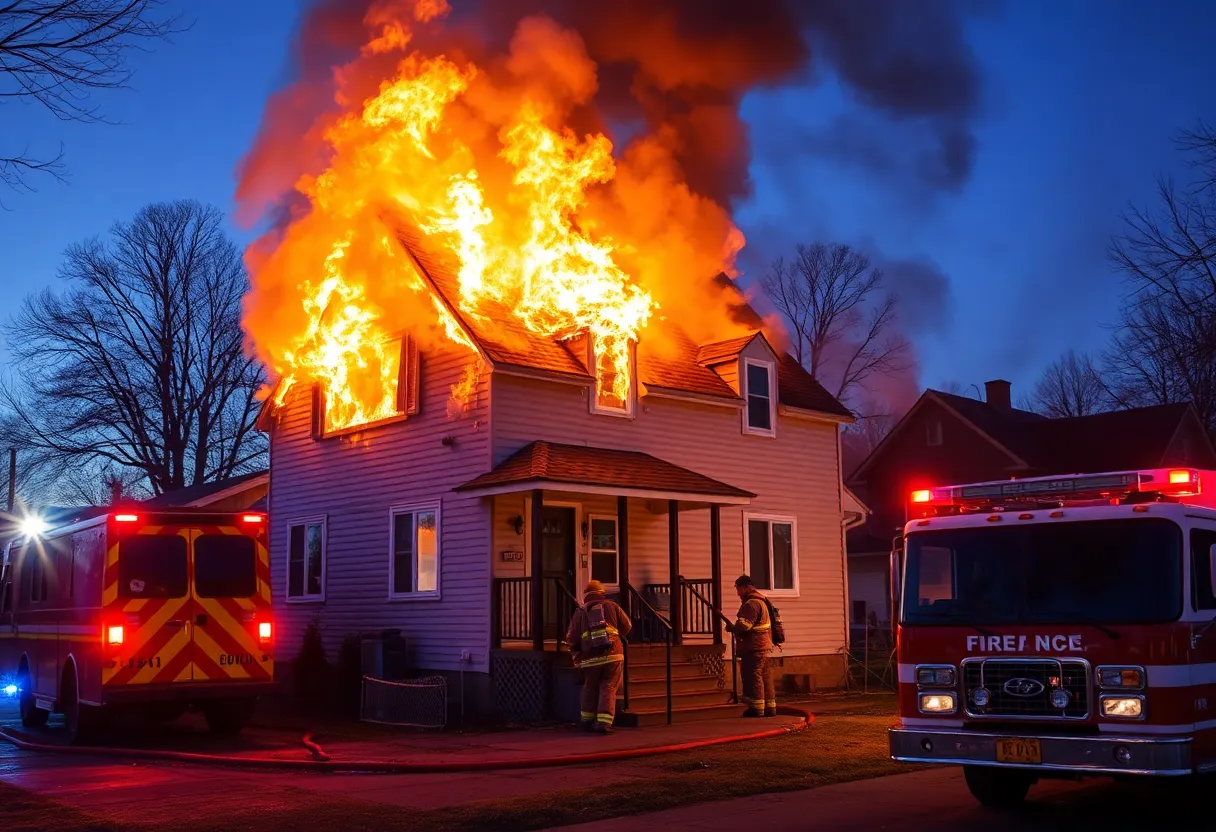 Firefighters battling a house fire on Hilton Head Island