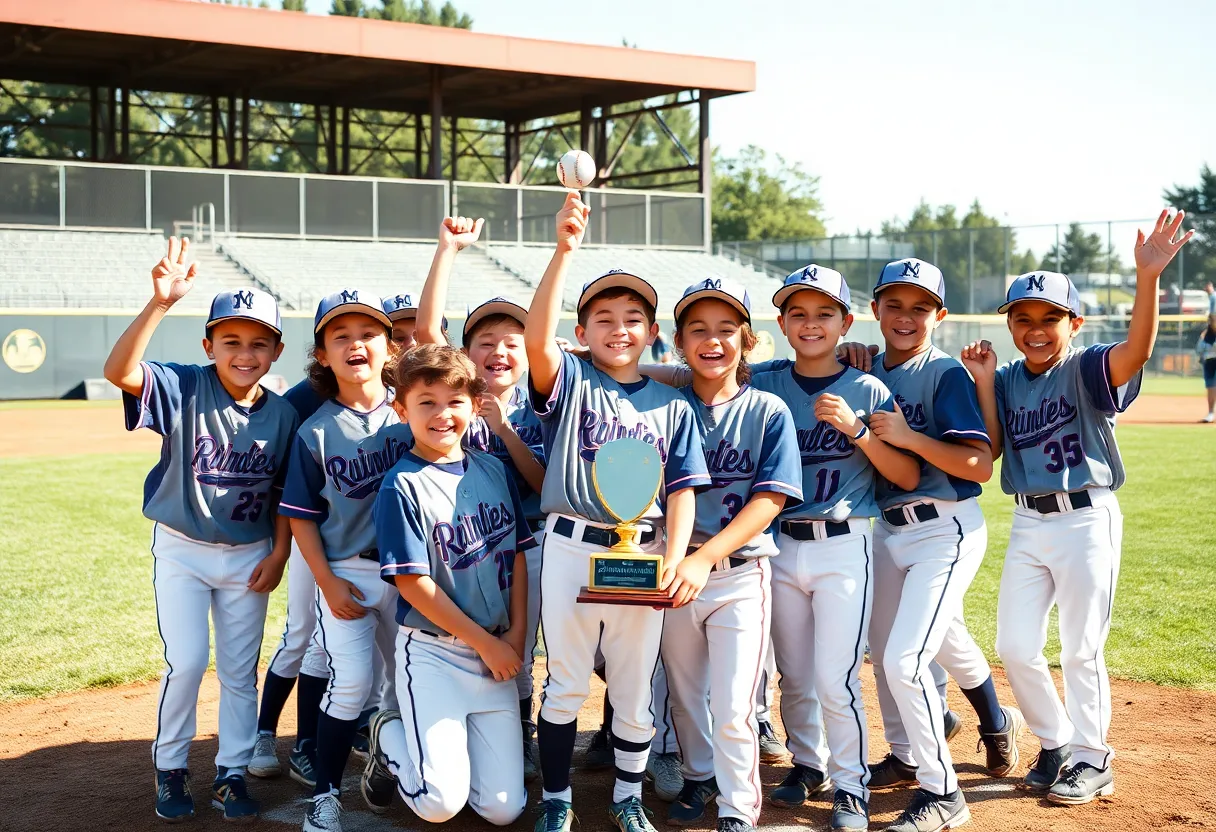 Hilton Head Island Minors All-Stars celebrating their state championship victory