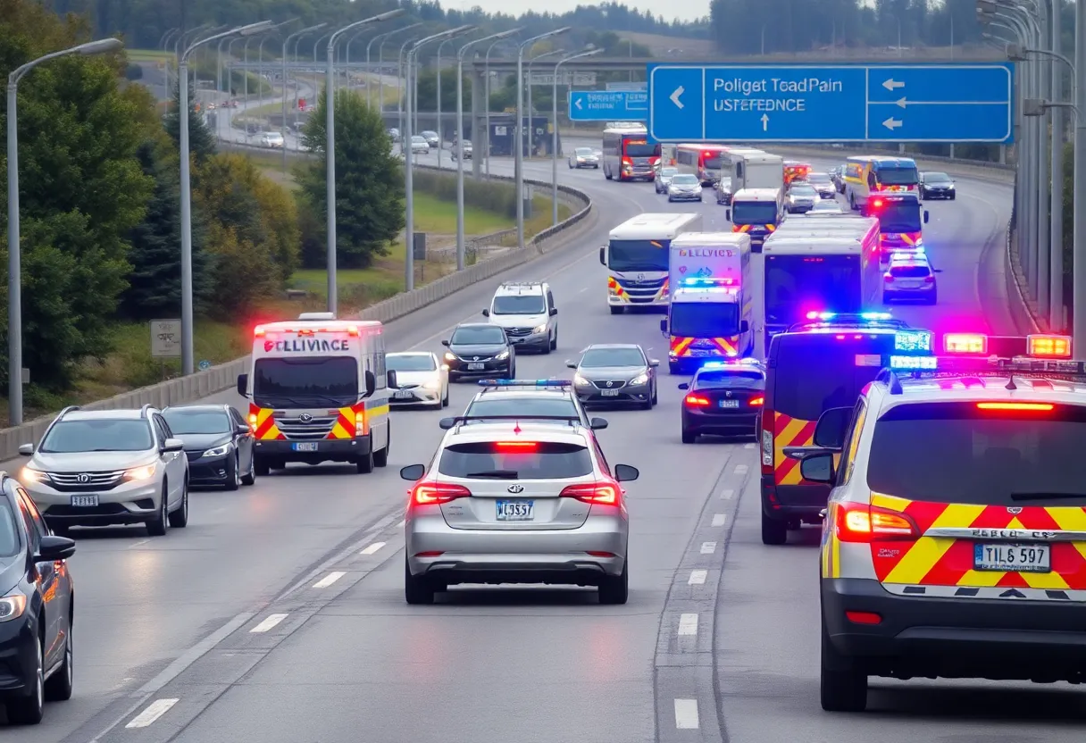 Traffic congestion on Hilton Head Island road due to accidents.