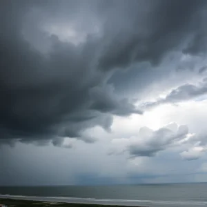 Thunderstorm clouds over Myrtle Beach