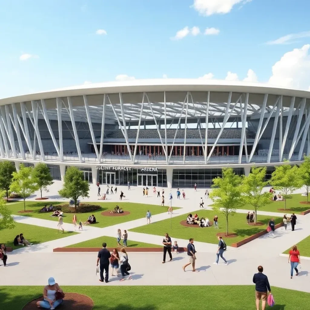Rendering of the Sand Shark 20/20 Project arena design