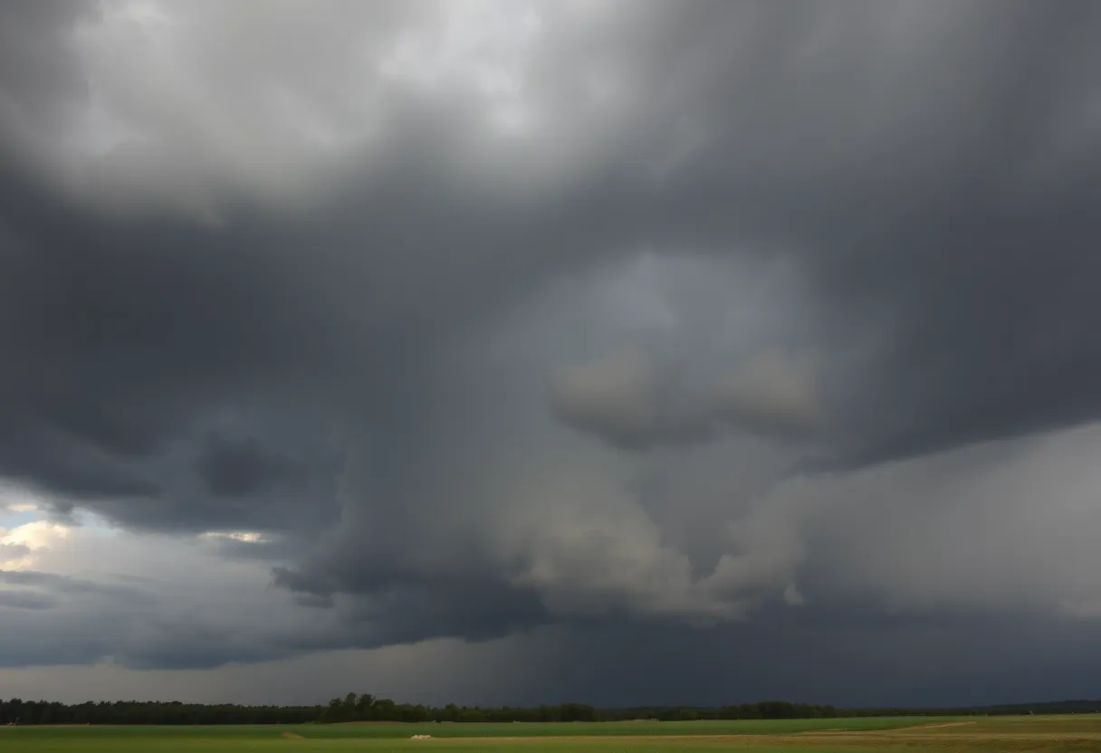 Dark storm clouds over Berkeley County signaling a severe thunderstorm