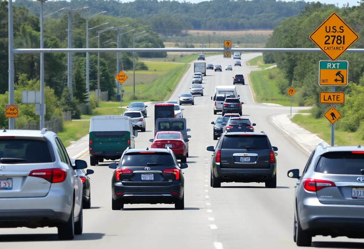 Traffic congestion on U.S. 278 corridor in Beaufort