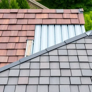 Comparison of different roof shingles: asphalt, wood, metal, slate, and tile