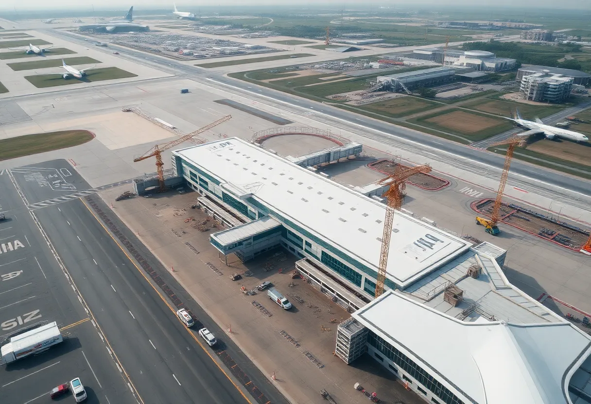 Construction of Hilton Head Airport expansion