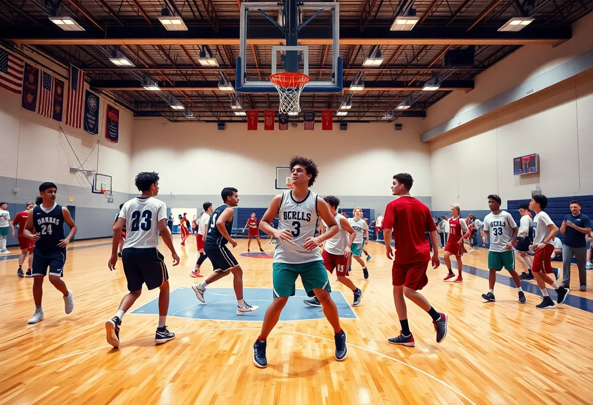 Hilton Head Island basketball players in action