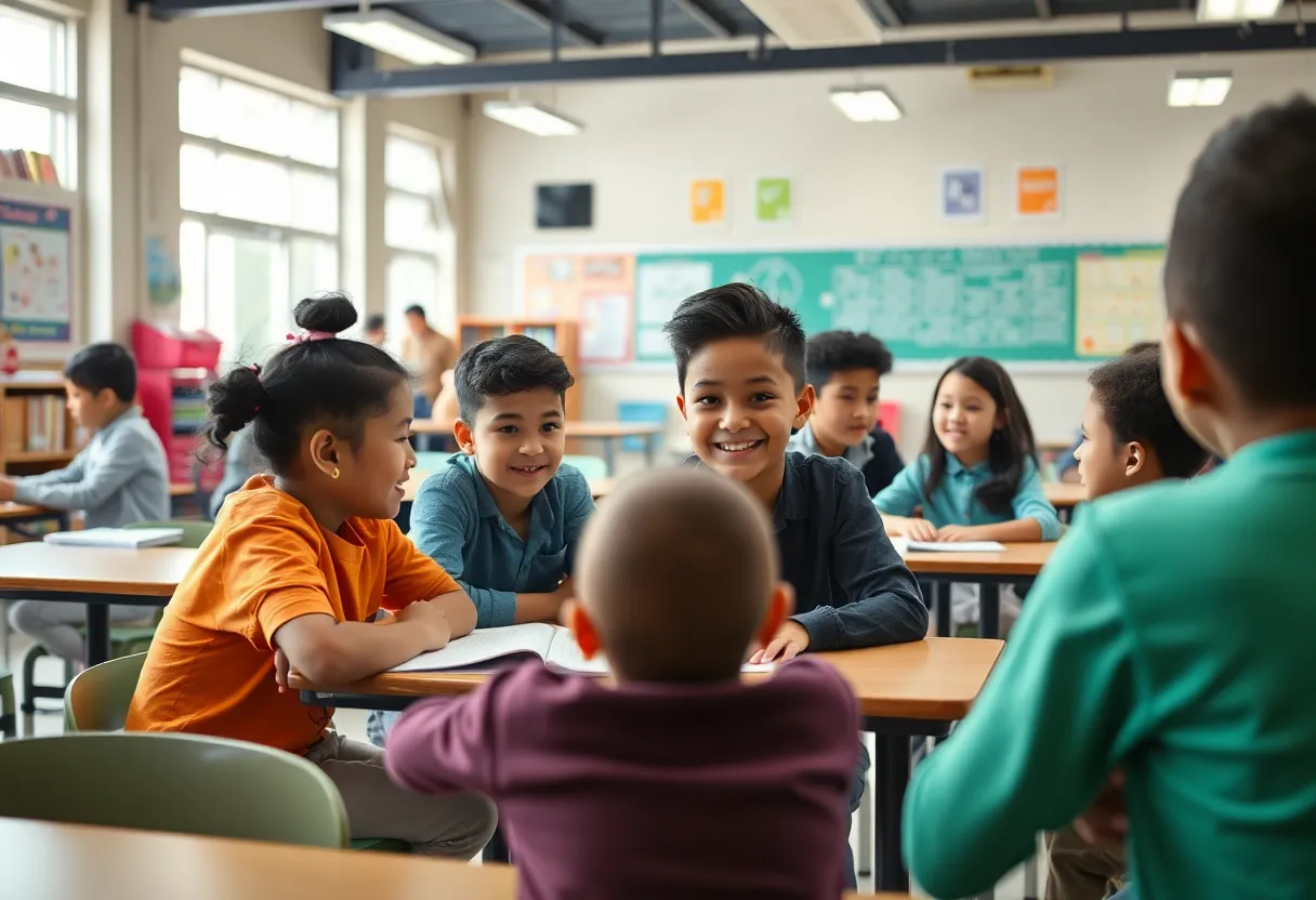 Students engaged in learning at Pleasantville Schools