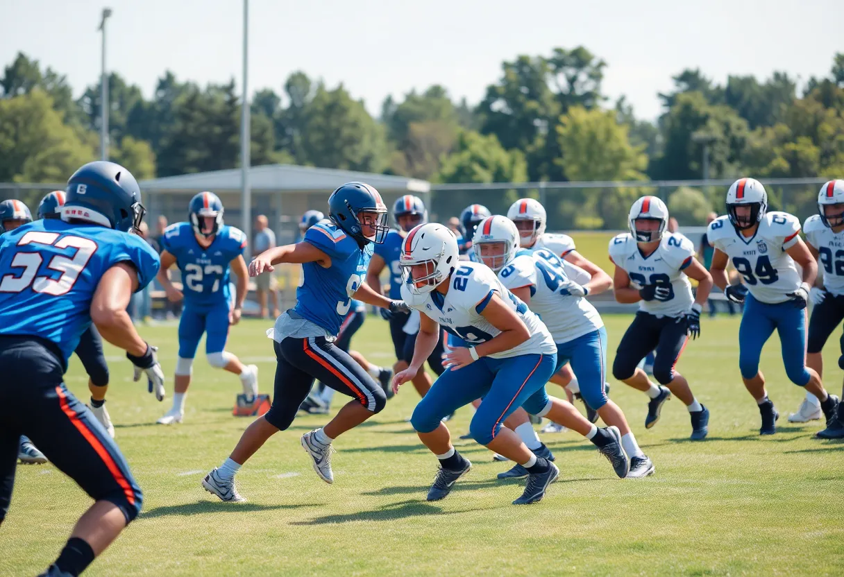 Action shot from Aiken High football game against Hilton Head Island
