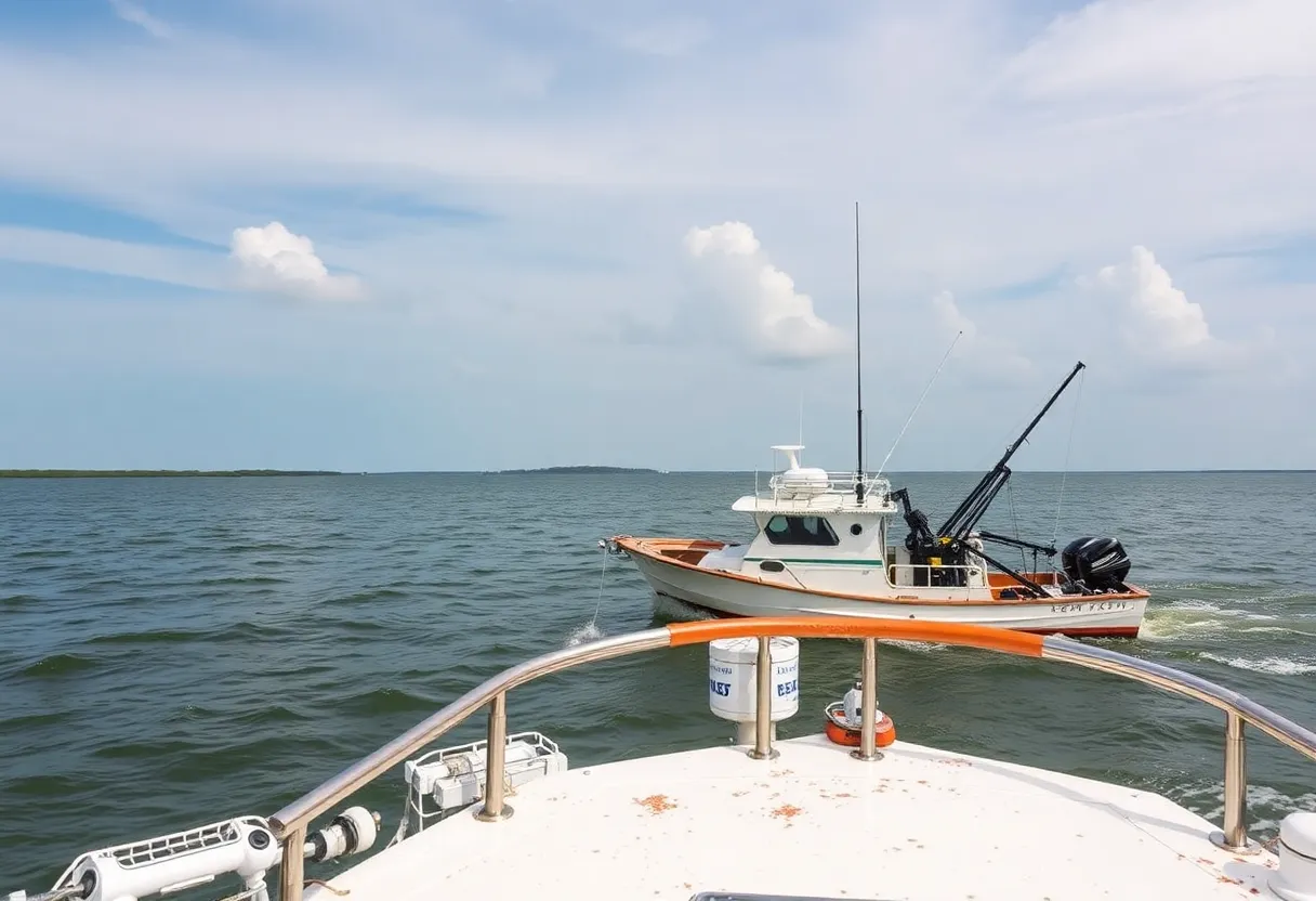 Shrimping trawler in Beaufort County waters