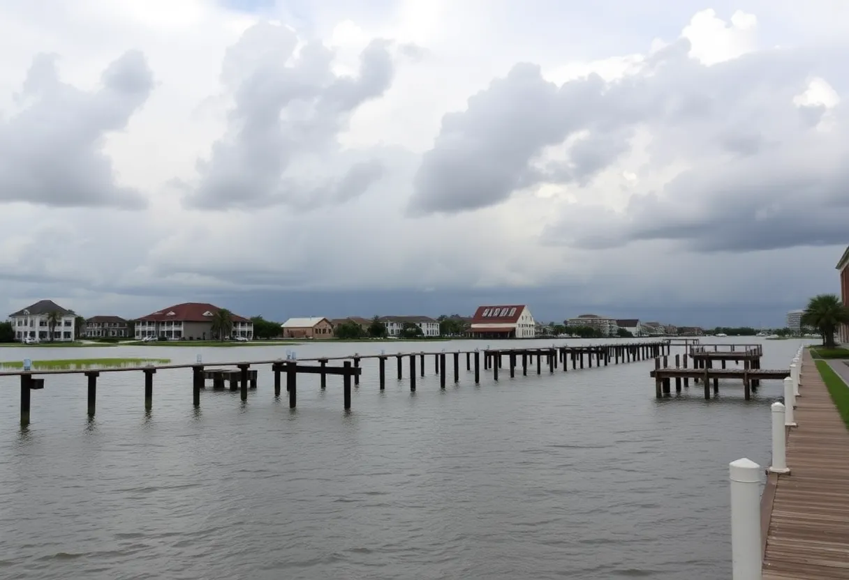 Charleston waterfront facing King Tides