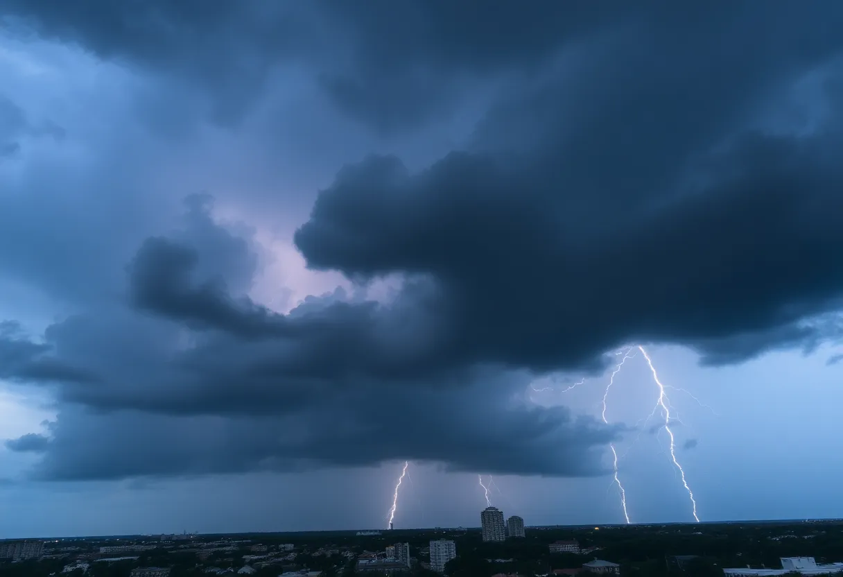 Ominous storm clouds over Charleston, SC