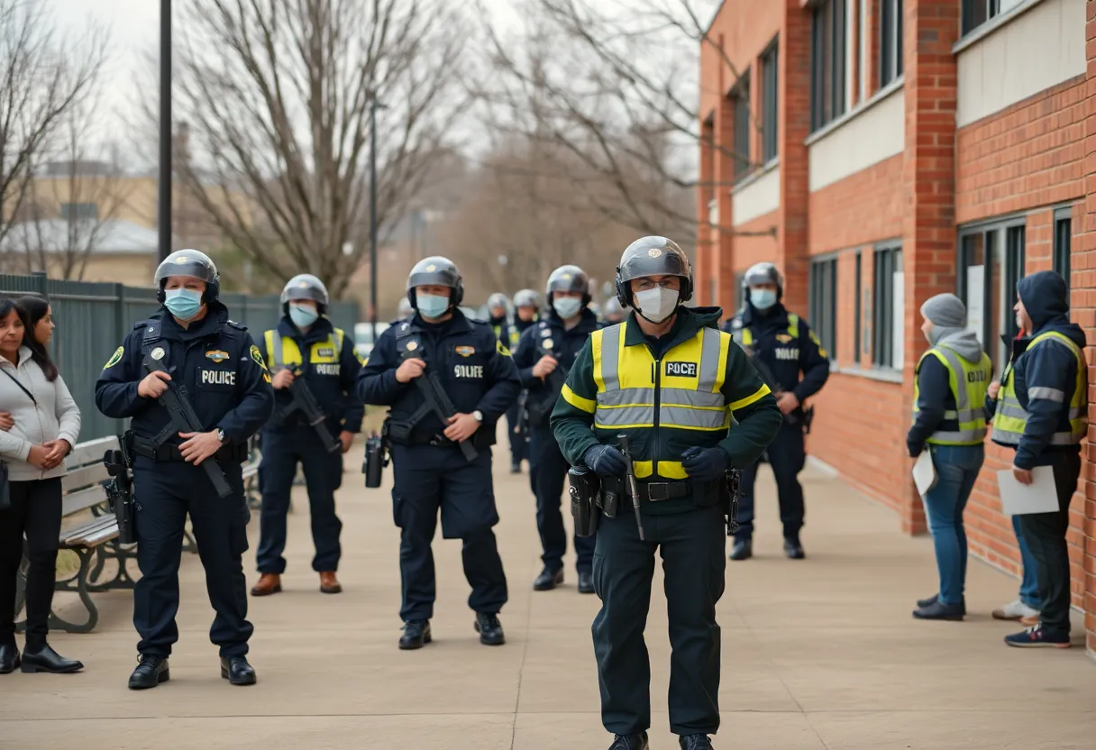 Security presence at Hilton Head Christian Academy during closure