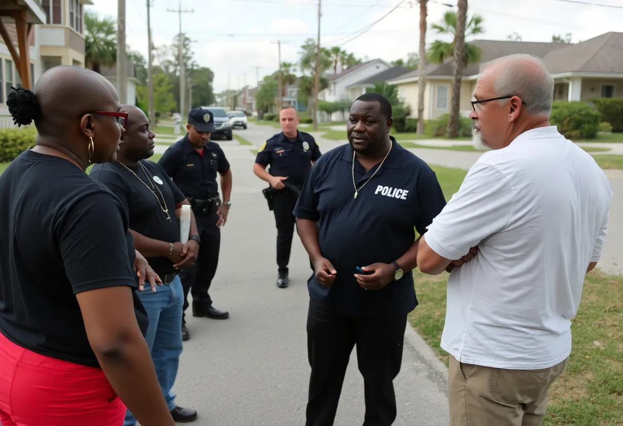 Community members discussing concerns in Hilton Head