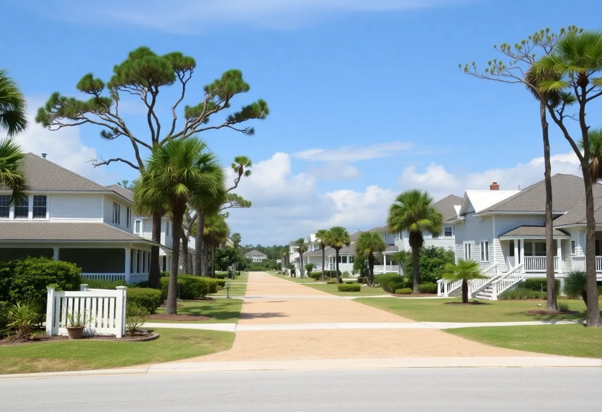 Scenic view of residential homes in Hilton Head Island
