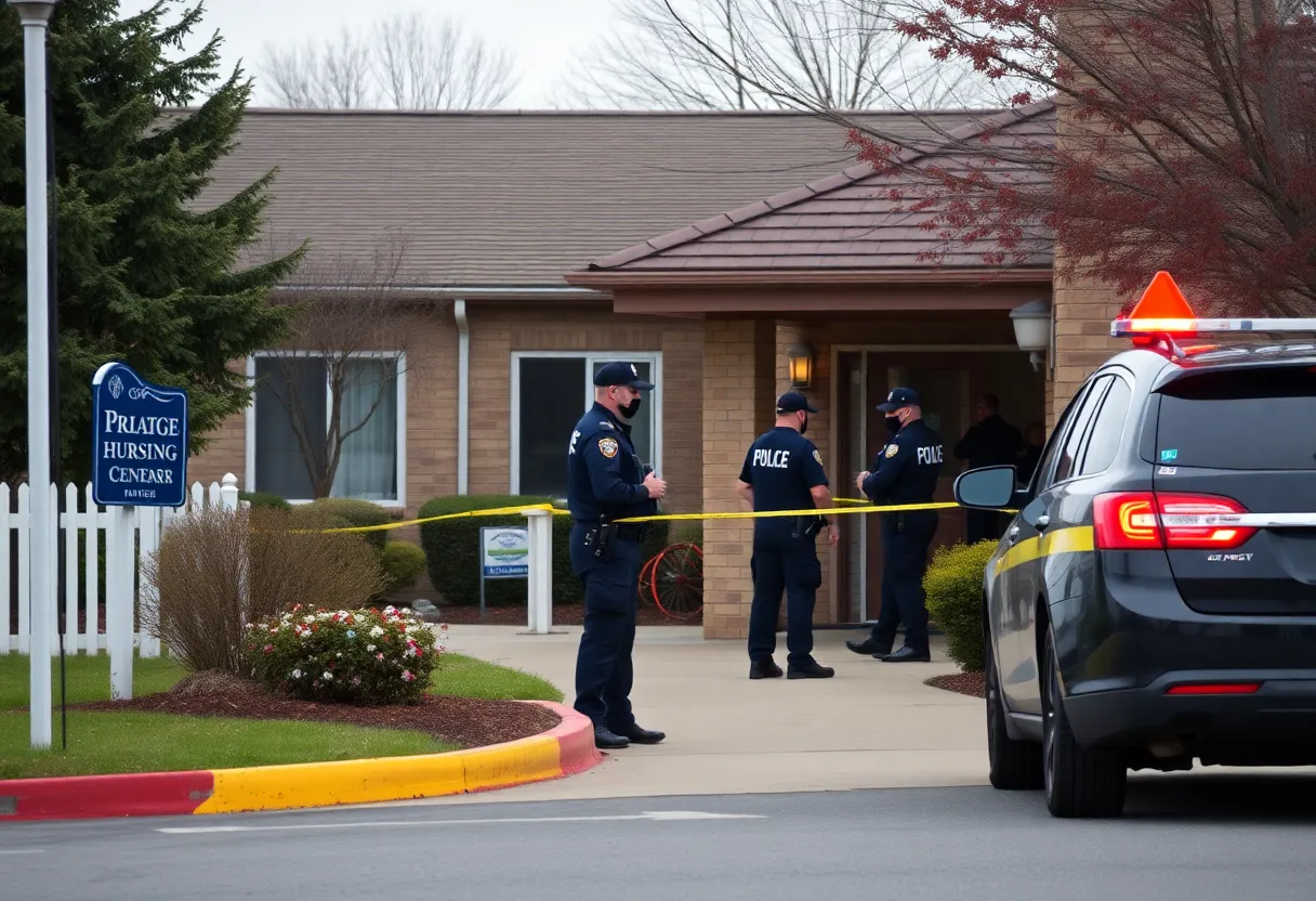 Emergency responders at the scene of a shooting incident in a Hilton Head healthcare facility.