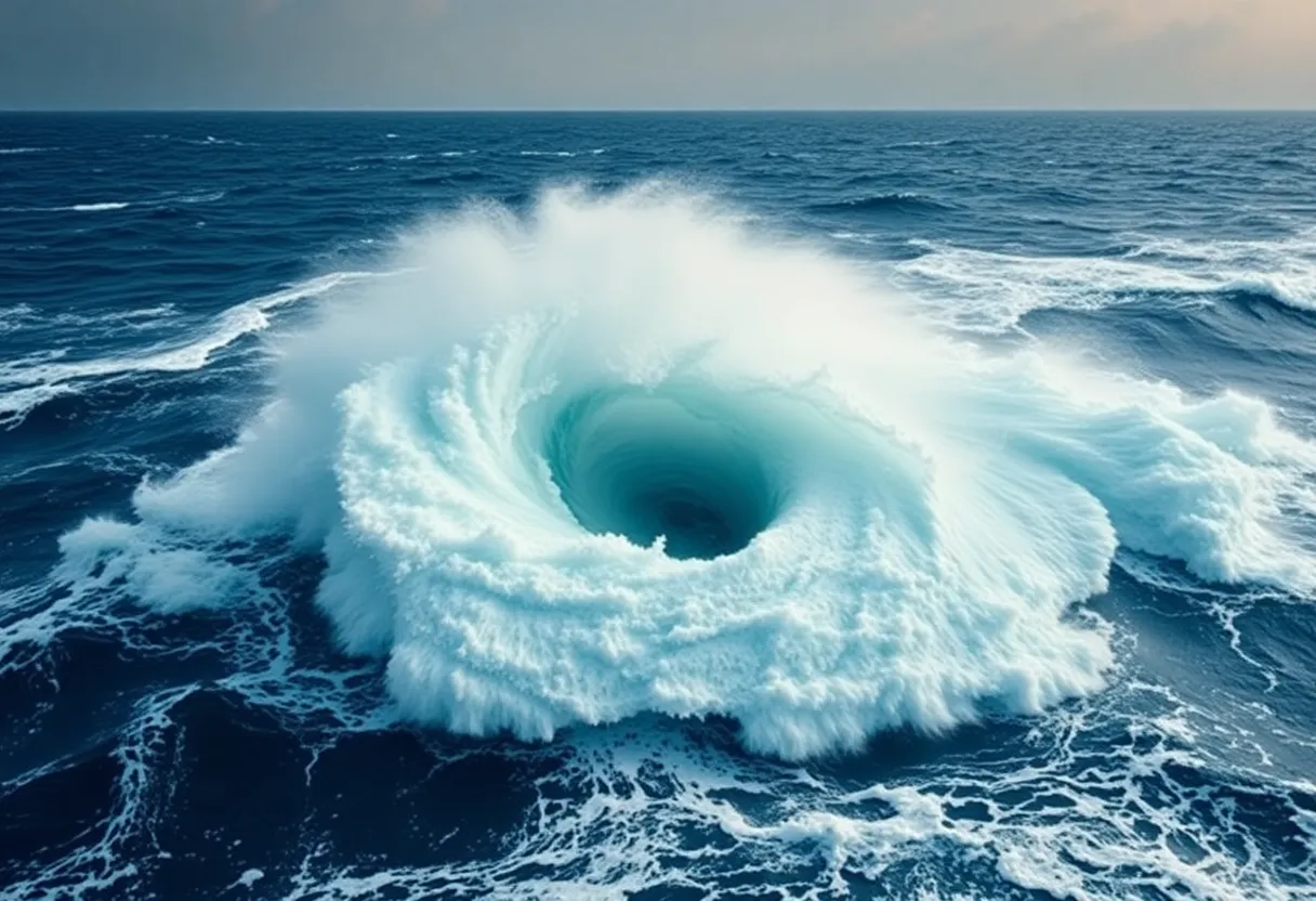 Satellite image of Hurricane Gabrielle over the Atlantic