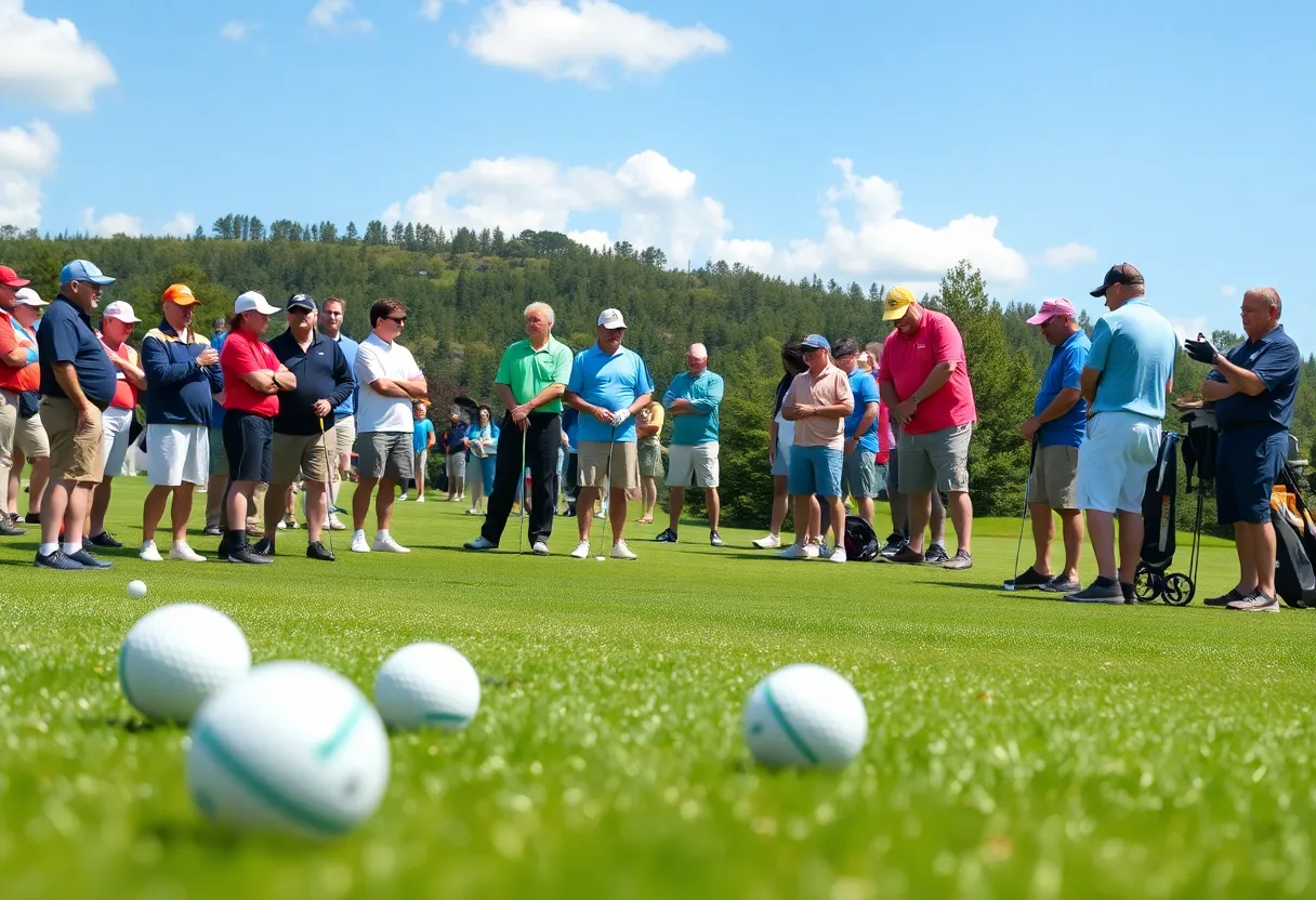 Golfers participating in the LOCASH Golf Bash event in Hilton Head.